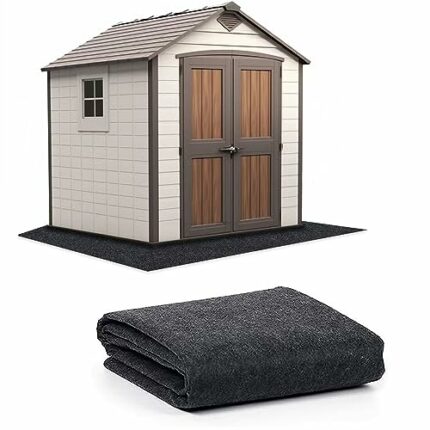 8.2 x 6 FT Outdoor Storage Shed Mat, Waterproof Storage Shed Flooring Mat, Anti-Slip Patio Furniture Floor Scratch Prevention Mat, Dustproof Outd