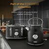 Tower T10063BLK Renaissance 1.7 Litre, 3 kw Ultra-Fast Quiet Boil Kettle in Matt Black