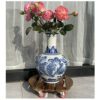 2 Pack Plant Caddy Wooden 30 CM Plant Stand with Wheels Heavy Duty 150KG Capacity, Rolling Plant Stand Round Potted Dolly Rollers Cart with Metal