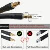 15M/49Ft High Pressure Replacement Hose Extension Washer Hose for Karcher K Series Pressure Washer K2 K3 K4 K5 K6 K7 with M22 & C-Clip Type Fitti