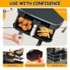 2PCS Silicone Pot for Ninjas Dual Air Fryer, Silicone Air Fryer Liners Double Air Fryer Silicone Air Fryer Basket, Air Fryer Rack Accessories for