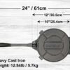 10 Inch Cast Iron Tortilla Press by StarBlue with 100 Pieces Oil Paper and Recipes e-book - Tool to make Indian style Chapati, Tortilla, Roti