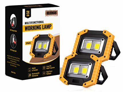 Hybrid Minds™ | 2 Pack | Work Lights Portable Rechargeable, Flood Lights Outdoor, Rechargeable Work Light, Loft Light, LED Work Light, Garage Lig