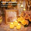 Yeahmart Pack of 12 Realistic and Bright Led Candle Lights, Battery Operated LED Tealights, Flameless Tea Lights with Warm White Bulb Light for W