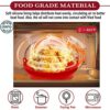 2Pcs Air Fryer Silicone Liner, 7.5 Inch Collapsible Air Fryer Silicone Pot, Reusable Food Grade Silicone Air Fryer Liners Accessories for Oven, M