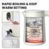VOCHA Mini Electric Kettle, 0.4L Portable Travel Small Electric Kettle with Keep Warm Function, LED Touch Panel Electric Water Heater, Fast Boili