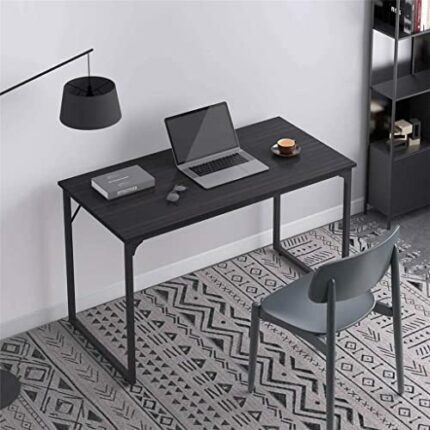 FEER Computer Desk 43" Wide Desktop Office Desk Waterproof Steel Frame Laptop Table Modern Style Study Table For Home Office (Color : B, Size : 4