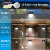 4 Packs Solar Security Lights Outdoor Motion Sensor, 138 LED Solar Fence Lights With 3 Modes, IP65 Waterproof Solar Lights Outdoor, Solar Wall Li