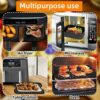 4 PCS Silicone Pot Set for Ninjas Dual Air Fryer, Non Stick Air Fryer Silicone Basket, Air Fryer Rack Accessories for Air Fryer, Oven, Microwave,