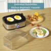 Tiastar Rapid Egg Boiler, 400W Compact Egg Cooker Multi-Functional, 6-Eggs Easy to Peel, Soft, Medium, Hard Boiled, Poacher, Omelet Maker, Steame