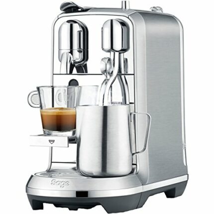 Nespresso Creatista Plus Automatic Pod Coffee Machine with Milk Frother Wand for Espresso, Cappuccino and Flat White by Sage in Brushed Stainless