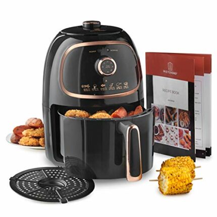 MisterChef® Air Fryer, VORTX Frying Technology, 30 Minute Timer and Adjustable Temperature Control for Healthy Oil Free or Low Fat Cooking, 1000