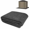 YEXEXINM 5.3 x 3.3 FT Outdoor Storage Shed Mat-Waterproof Dustproof Outdoor Carport Mat- Backing Prevents Liquid Penetration，Anti-Slip Patio Furn