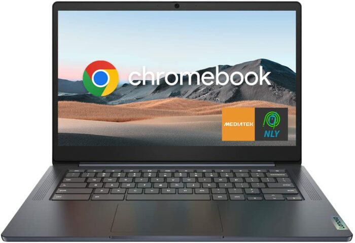 Lenovo 14" Chromebook Laptop (Latest Model), MediaTek 8-Core Processor, 4GB LPDDR4X RAM, 192GB Storage (64GB eMMC+128GB Micro SD), Wi-Fi, Webcam,