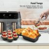 14Pcs Dual Air Fryer Accessories for Ninja Foodi AF300UK, AF400UK & 7.6L-9.5L Air Fryers & Tower T17088, Including Pizza Pan, Racks, Egg Mold, et