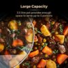 Tower T16018RG 3.5 Litre Stainless Steel Slow Cooker with 3 Heat Settings and Keep Warm Function, 210W, Black and Rose Gold
