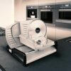Venga! Electric Food Slicer, Precise Thickness Adjustment from 0 to 15 mm, Removable Carriage and Pusher, 150 W, Stainless Steel, VG AS 3003 BS