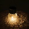 YihuiKo Solar Crackle Globe Hanging Ball Lights - 4 Pack Glass Decorative Garden Lights Waterproof Solar Lanterns for Yard, Patio, Fence, Tree, o