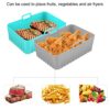 5PCS Air Fryer Silicone Pot for Ninja Dual Air Fryer, Air Fryer Liner for Ninja AF300UK AF400UK, Reusable Silicone Baking Basket/Tray for Ninja F