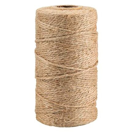 jijAcraft Jute Twine, 328 Feet Garden String, 1.5MM Jute String, 2Ply Natural Garden Twine String, Jute Rope for DIY Arts Crafts, Floristry, Gift