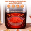 2Pcs Air Fryer Silicone Liners Reusable Air Fryer Silicone Pot Heat Resistant Round Silicone Baking Pan/Basket Air Fryer Accessories Paper Liners