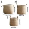 Woven Plant Pot Large, Straw Flower Pot Natural Plant Pot Large Woven Plant Pots Indoor with Liner Large Rope Planter Large Woven Storage Basket