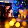 Yinuo Candle Flameless Led Candles Light Flickering,Real Wax Fake Wick Moving Flame Faux Wickless Pillar,with Timer Remote,Suit for Festival Wedd