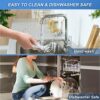 Usper 2PCS Air Fryer Rack for Ninja Dual Air Fryer, 304 Stainless Steel Multi-Layer Rack with Air Fryer Brush, Dehydrator Rack Double Basket Acce