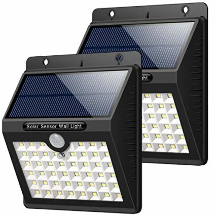 HETP Solar Lights Outdoor, 46 LED Solar Motion Sensor Security Lights Waterproof Wireless Solar Powered Light Outdoor Wall Lights Solar Lamp with