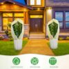 2PCS Plant Fleece Frost Protection Jackets, 80x120CM Garden Fleece Frost Protection for Plants with Zipper Drawstring, Plant Covers for Potted Pl