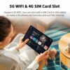 VASOUN 4G Phone Tablet 10.4 inch with 5G WiFi, 2K Screen FHD IPS Android Tablet, 256GB Storage, 16GB(8+8Expand) RAM, 12 NM Octa-Core Tablets Andr