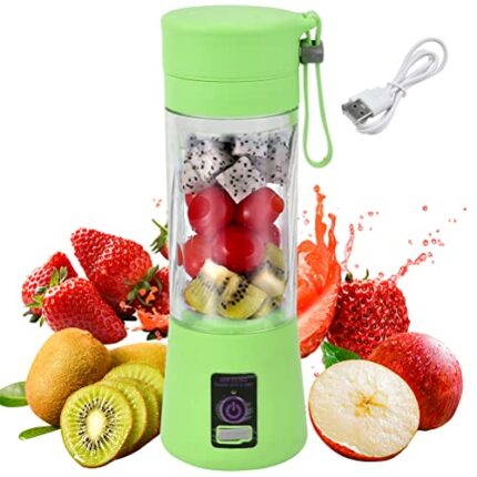 Portable Blender, Personal Blender Portable Juicer Cup Fruit Mixer,Mini Juice Blender for Smoothies and Shakes，with 6 Power Blades Travel Blender