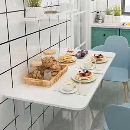 Fold Wall Mounted Table - Save Space- Dining Table Computer Desk Wall Table - Folding Table - Home Office Wall Mounted Table For Small Spaces,60