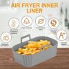 2PCS Silicone Liner for Ninjas Dual Air Fryer Reusable Silicone Air Fryer Liners Heat Resistant Double Air Fryer Silicone Basket Air Fryer Access