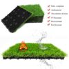 ybaymy Fake Grass, 18Pack Artificial Grass Tiles, 30x30 cm Synthetic Fake Grass Tiles Mat, 25mm Thickness Self-draining Mats Indoor Outdoor for P