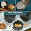 2 Pack Air Fryer Egg Moulds, 4.3 Inch Nonstick Air Fryer Baking Pans Reusable Food Grade Carbon Steel Air Fryer Accessories for Cooking Baking (G