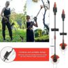 XH&XH Cordless Brushcutter 21V Lawn Mower Wire Lawn Trimmer Lightweight Lawn Trimming Tool with Telescopic Battery for Garden Weed Cleaning