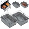 2PCS Silicone Air Fryer Liner for Ninjas Dual 19.5cm Basket Pot Reusable Non-Stick Waterproof Airfryer Baking Mould Food Grade Tray