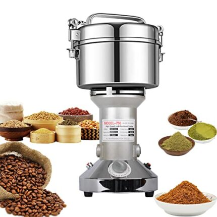 LEJIEYIN Grain Mill Grinder 750g High Speed 25000R/Min Speedy Grinding Overload Protection Mill for Herb/Spice/Nut/Cereal