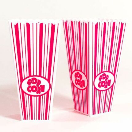 Gem Imports Plastic Popcorn Holders 19cm - Pack of 2