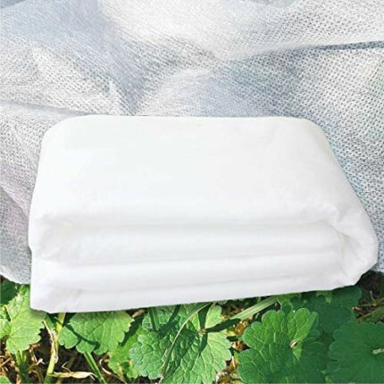 Abimars 2.5mx10m Garden Fleece,30gsm Horticultural Fleece for Plants, Plant Fleece Frost Protection, Non-Woven Fabric Cover Horticultural Plants