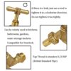 YAAVAAW Outdoor Tap Kit Garden Tap Hose Union Bib Tap 1/2inch BSP with Brass Wall Plate Fixture,Garden Outside Tap Hose Fitting Set,Brass Water B