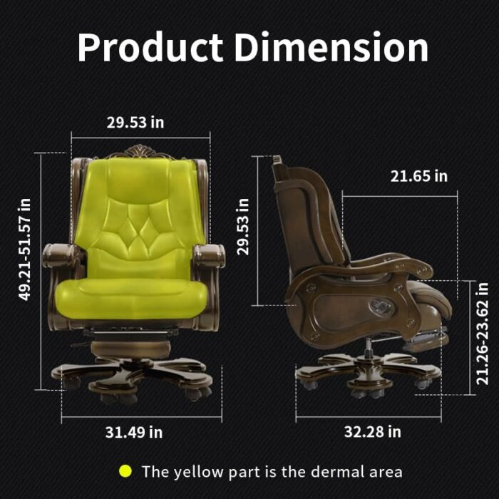 DINGZZ Recliner Leather Big Manager Big Shift Chair Home Office Chair