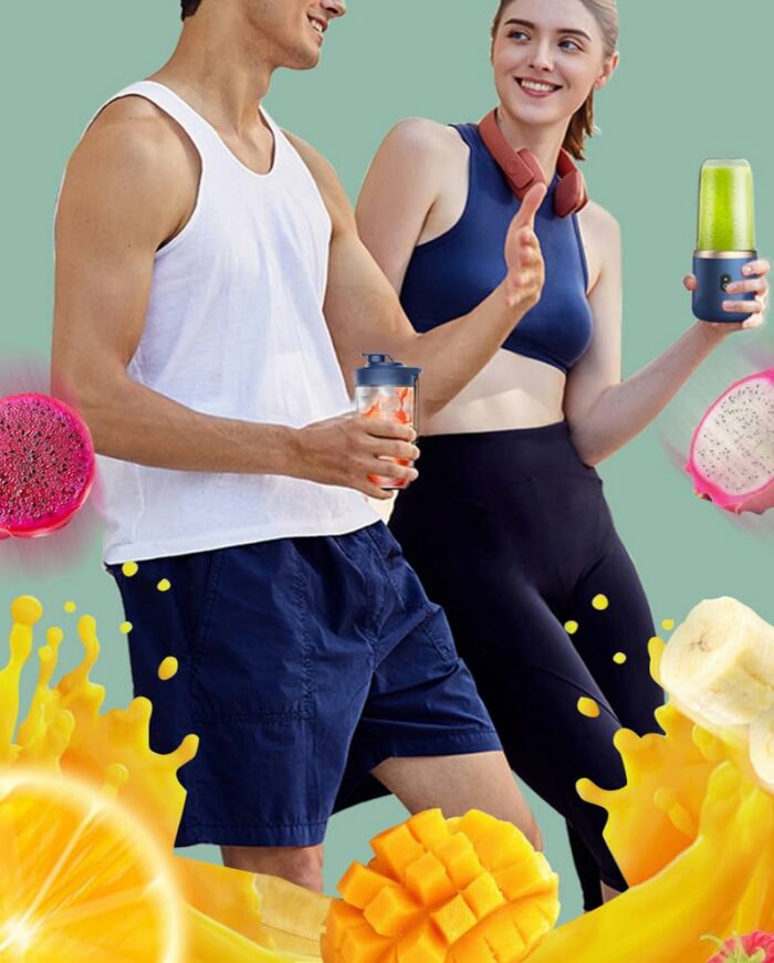 Portable Blender, Bottle for Smoothies Shakes, Portable Smoothie Blender, Juicer Cup, Personal Fruit Mini Blenders 350ml, USB Rechargeable Mixer
