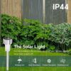 12 Pack Solar Stake Lights Outdoor Garden LED Light, Cool White Light, Garden Solar Stakes Light, with Solar Panel, Waterproof Outdoor Pathway Li