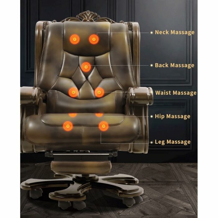 DINGZZ Recliner Leather Big Manager Big Shift Chair Home Office Chair