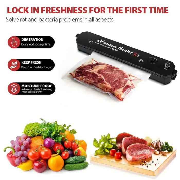 Morezhome, Vacuum Sealer, Automatic Vacuum Sealer machine, Bag sealer one-touch vacuum sealer machine, sealing dry food vacuum machine, With 10 p