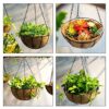 2 Pcs Hanging Basket Liner 14 Inch Outdoor Planter Liners Round Coco Fiber Liner Pre-Formed Replacement Basket Shaped Liner Natural Coconut Fiber