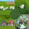 10Pcs 15 x 15cm Artificial Grass, Artificial Garden Grass, Artificial Grass Mat, Garden Micro Grass Turf Rug, Turf Lawn Garden Micro Landscape Or