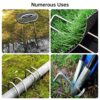 XCDMJ Garden Pegs Stakes Staples Securing Lawn U Shaped Nail Pins Ideal 50 Weed Control Membrane Pegs + 50 Buffer Washer,Heavy Duty Garden Pegs M